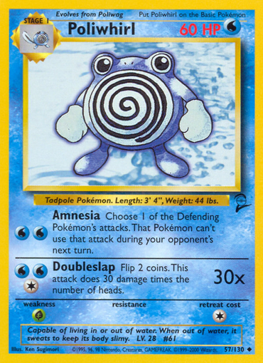 Poliwhirl (57/130) [Base Set 2] 