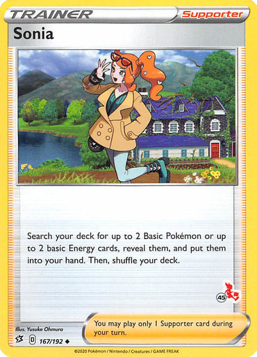 Sonia (167/192) (Cinderace Stamp #45) [Battle Academy 2022] 