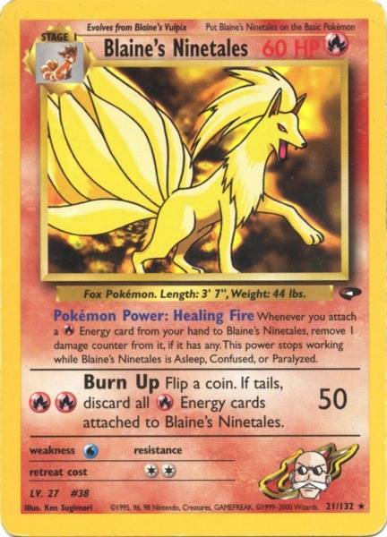 Blaine's Ninetales (21/132) [Gym Challenge Unlimited] 
