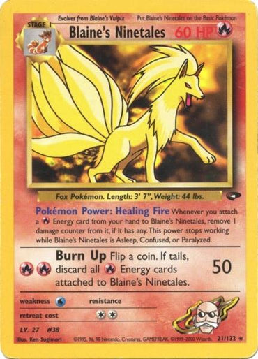 Blaine's Ninetales (21/132) [Gym Challenge Unlimited] 