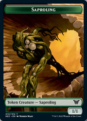 Saproling // Spirit (002) Double-Sided Token [Kamigawa: Neon Dynasty Commander Tokens] 