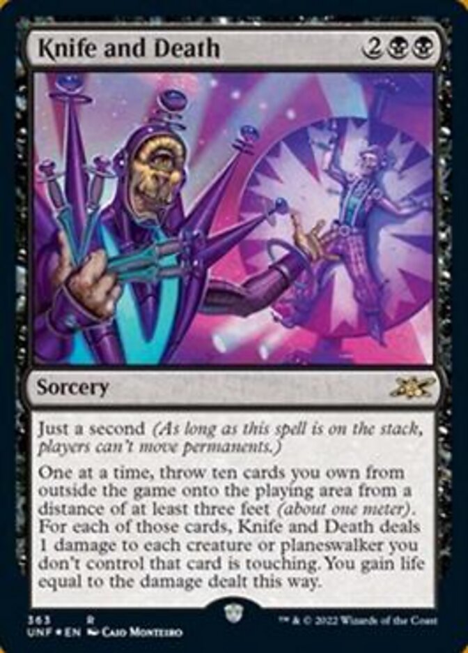 Knife and Death (Galaxy Foil) [Unfinity] 