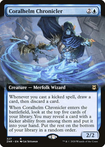 Coralhelm Chronicler (Extended Art) [Zendikar Rising] 