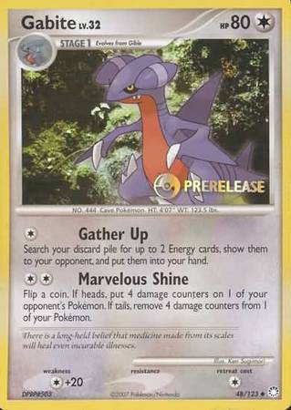 Gabite (48/123) (Prerelease Promo) [Diamond &amp; Pearl: Black Star Promos] 