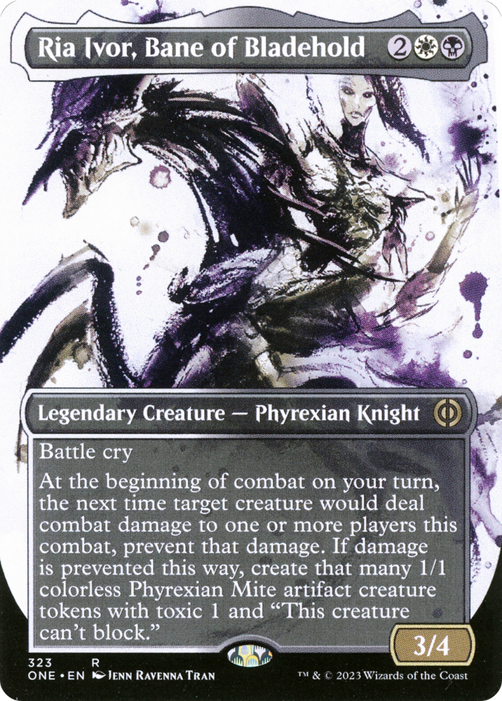 Ria Ivor, Bane of Bladehold (Borderless Ichor) [Phyrexia: All Will Be One] 