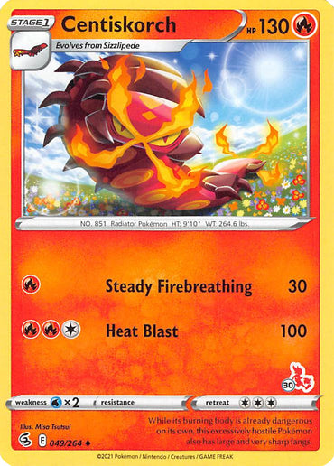 Centiskorch (49/264) (Cinderace Stamp #30) [Battle Academy 2022] 