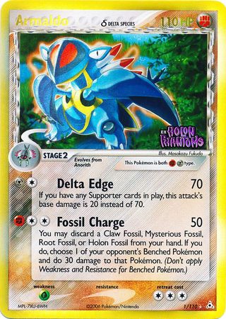 Armaldo (1/110) (Delta Species) (Stamped) [EX: Holon Phantoms] 