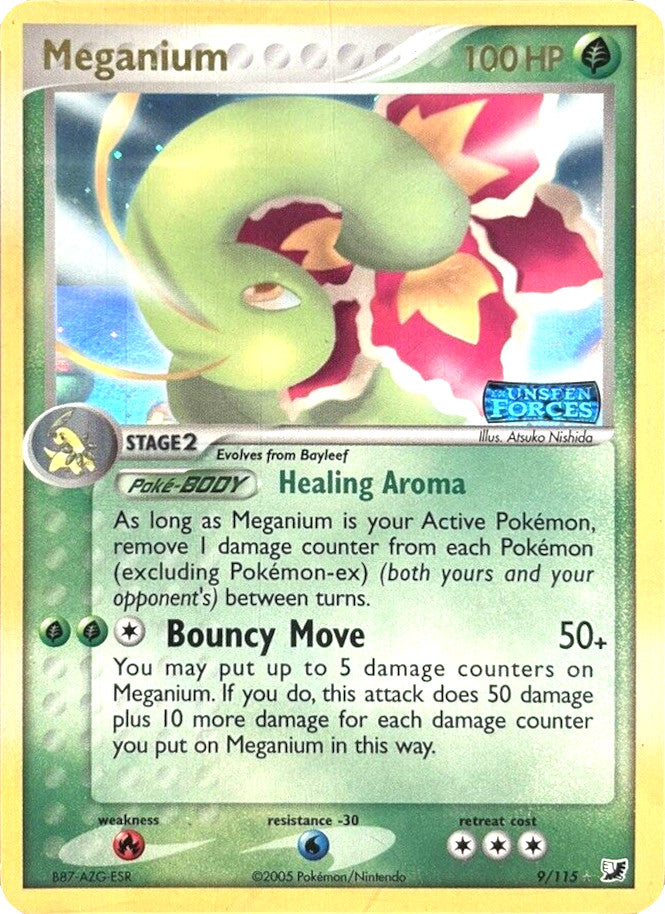 Meganium (9/115) (Stamped) [EX: Unseen Forces] 