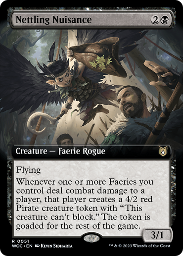 Nettling Nuisance (Extended Art) [Wilds of Eldraine Commander] 