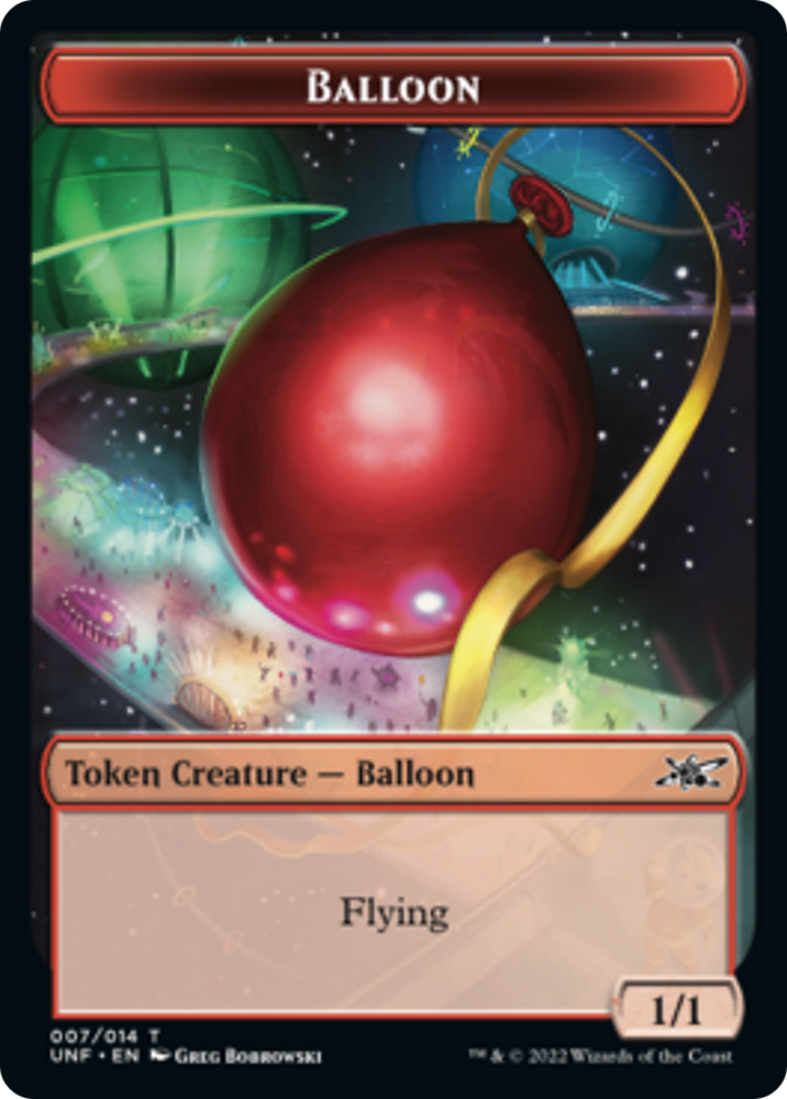 Clown Robot (003) // Balloon Double-Sided Token [Unfinity Tokens] 