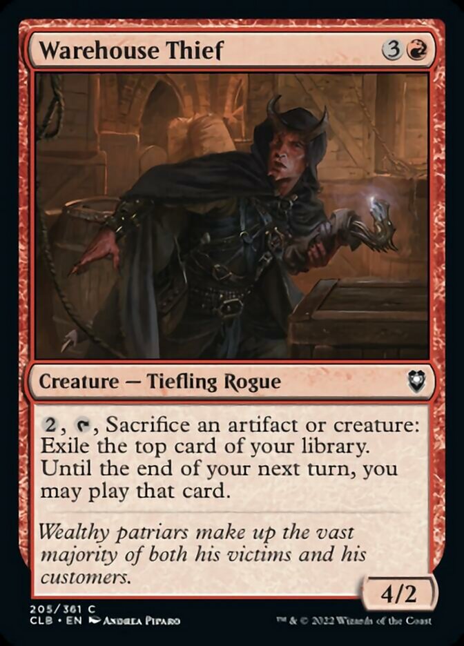 Warehouse Thief [Commander Legends: Battle for Baldur's Gate] 