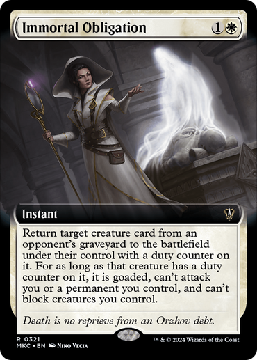 Immortal Obligation (Extended Art) [Murders at Karlov Manor Commander] 