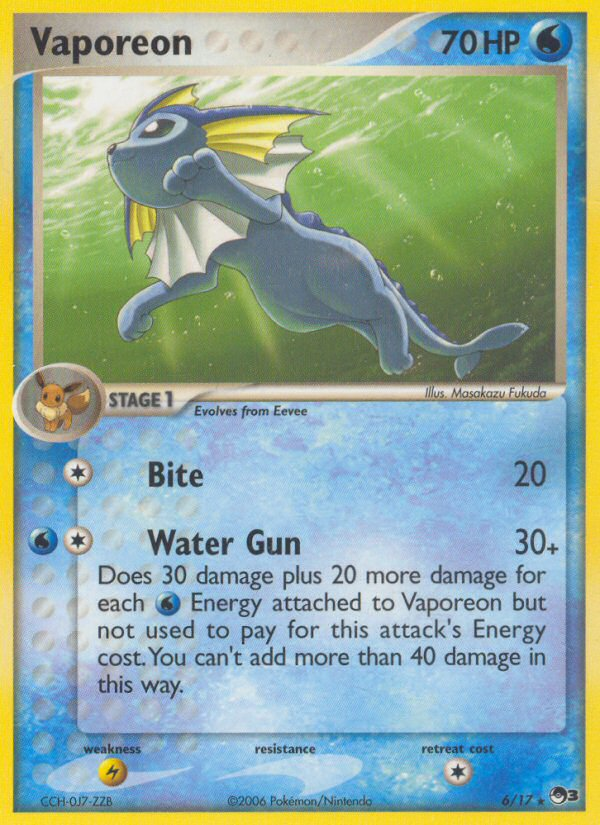 Vaporeon (6/17) [POP Series 3] 