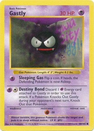 Gastly (50/102) [Base Set Shadowless Unlimited] 