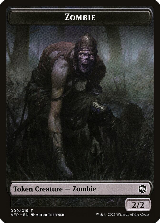 Wolf // Zombie Double-Sided Token [Dungeons &amp; Dragons: Adventures in the Forgotten Realms Tokens] 