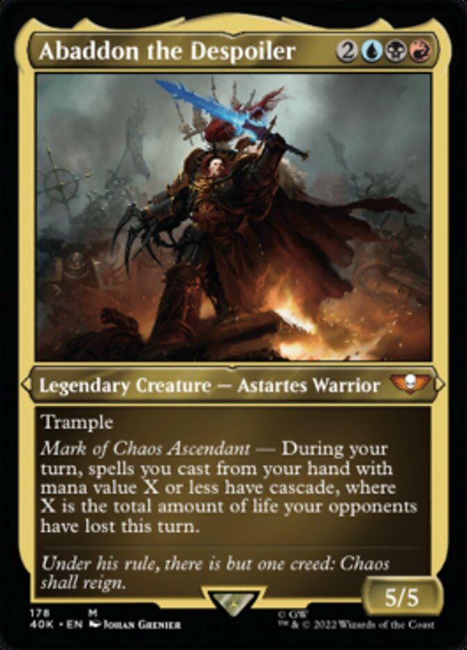 Abaddon the Despoiler (Display Commander) (Surge Foil) [Warhammer 40,000] 