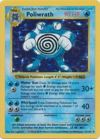 Poliwrath (13/102) [Base Set Shadowless Unlimited] 