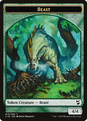 Cat Warrior // Beast (013) Double-Sided Token [Commander 2018 Tokens] 