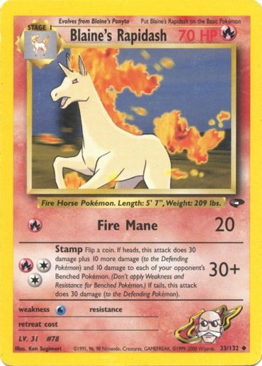 Blaine's Rapidash (33/132) [Gym Challenge Unlimited] 