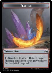 Feather // Servo Double-Sided Token [March of the Machine Commander Tokens] 