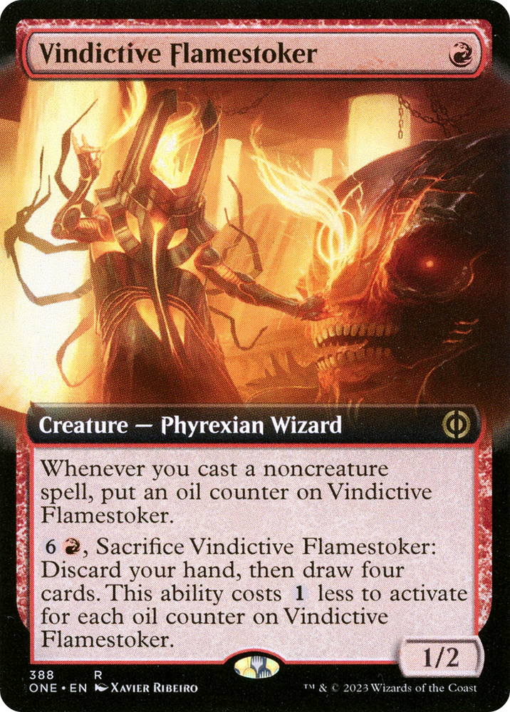 Vindictive Flamestoker (Extended Art) [Phyrexia: All Will Be One] 