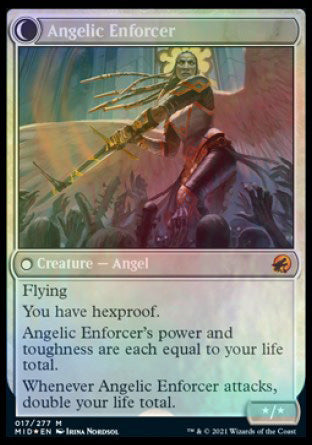 Enduring Angel // Angelic Enforcer [Innistrad: Midnight Hunt Prerelease Promos] 
