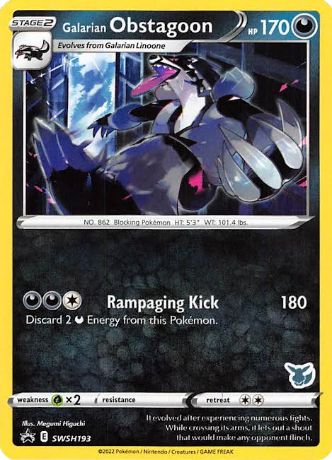 Galarian Obstagoon (SWSH193) (Eevee Deck) [Battle Academy 2022] 