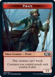 Pirate // Treasure Double-Sided Token [Core Set 2021 Tokens] 