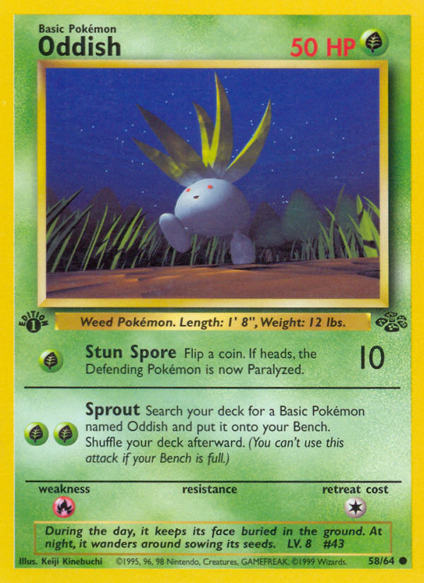 Oddish (58/64) [Jungle 1st Edition] 