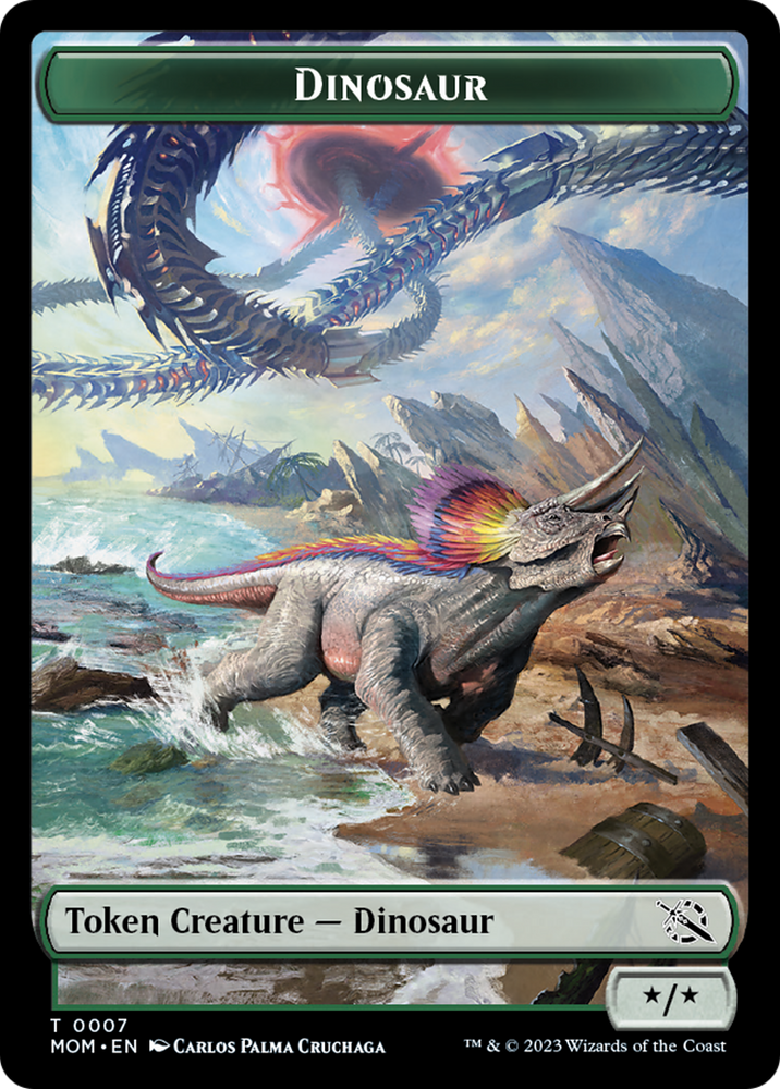 Treasure (21) // Dinosaur Double-Sided Token [March of the Machine Tokens] 