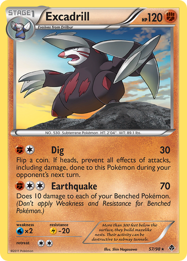 Excadrill (57/98) [Black &amp; White: Emerging Powers] 