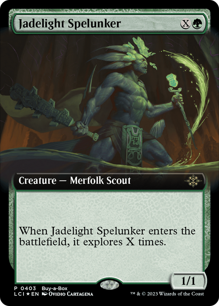 Jadelight Spelunker (Extended Art) (Buy-A-Box) [The Lost Caverns of Ixalan Promos] 