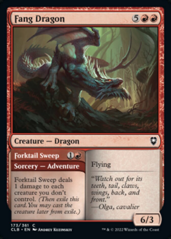Fang Dragon // Forktail Sweep [Commander Legends: Battle for Baldur's Gate] 
