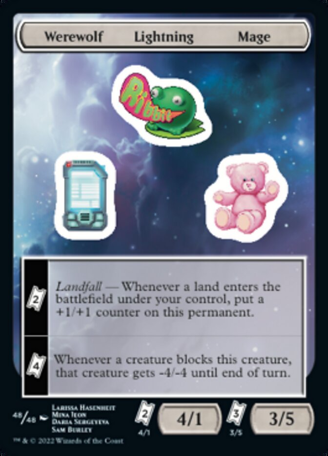 Werewolf Lightning Mage [Unfinity Stickers] 