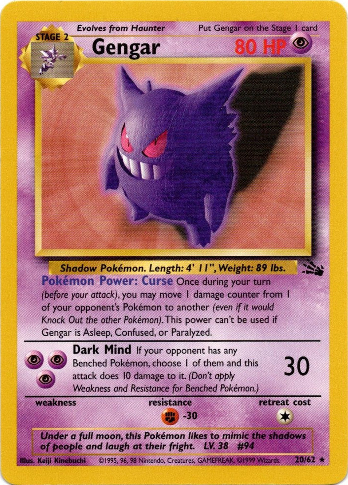 Gengar (20/62) [Fossil Unlimited] 