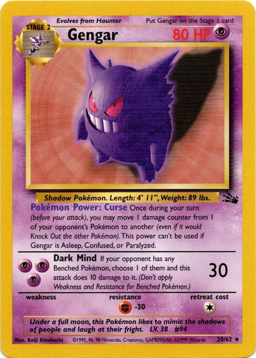 Gengar (20/62) [Fossil Unlimited] 