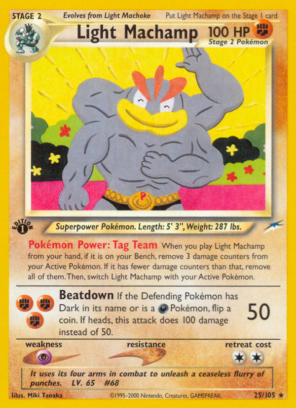 Light Machamp (25/105) [Neo Destiny 1st Edition] 