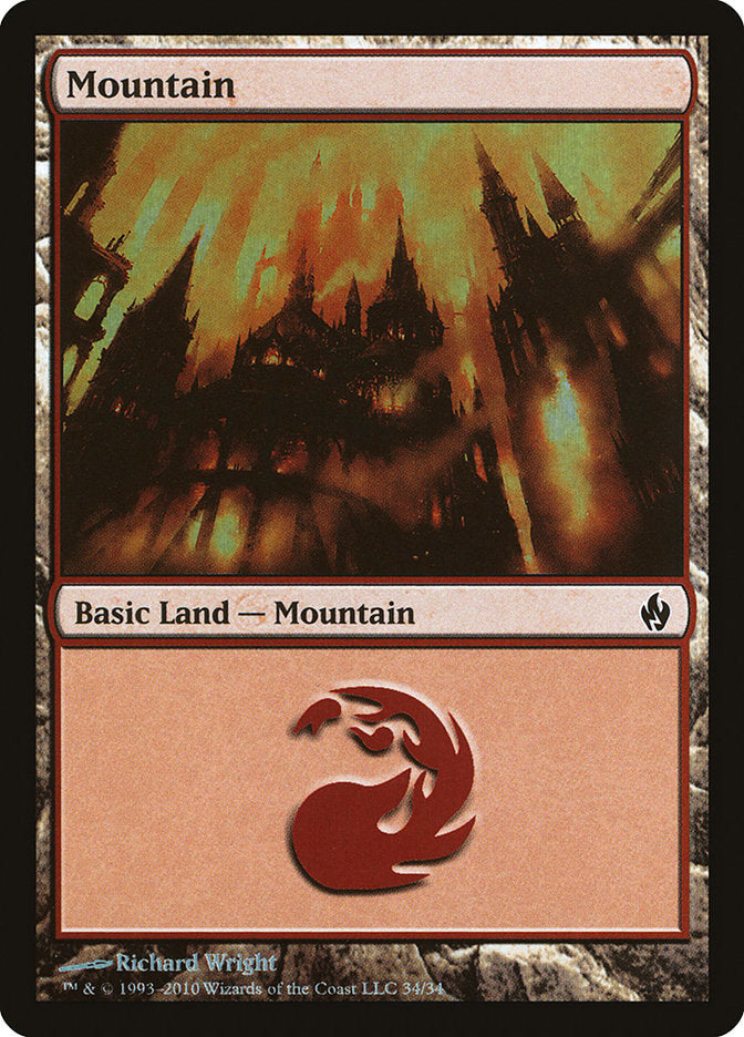 Mountain (34) [Premium Deck Series: Fire and Lightning] 