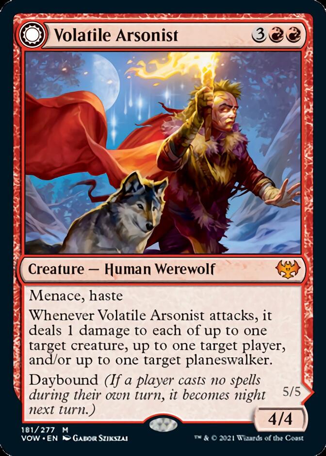 Volatile Arsonist // Dire-Strain Anarchist [Innistrad: Crimson Vow] 