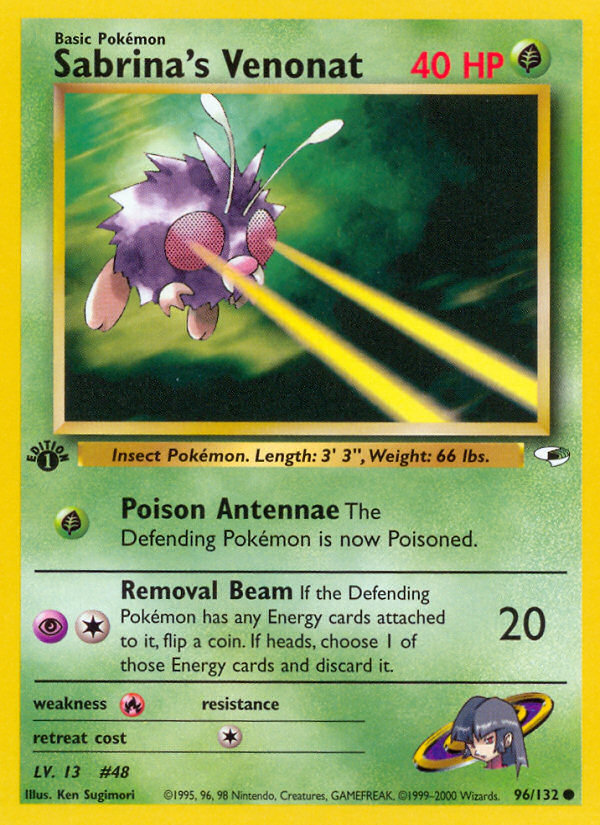 Sabrina's Venonat (96/132) [Gym Heroes 1st Edition] 