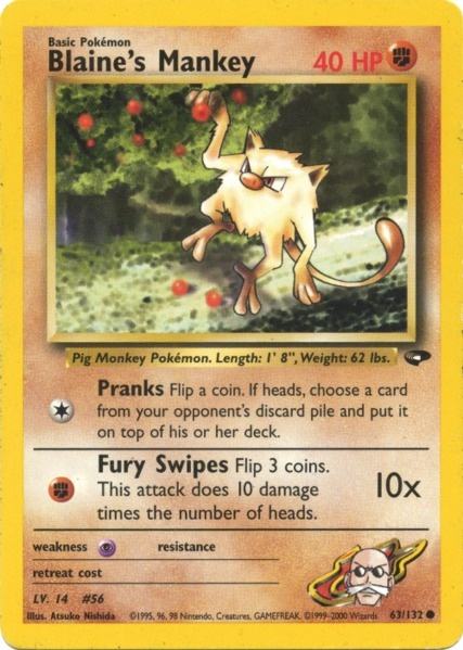 Blaine's Mankey (63/132) [Gym Challenge Unlimited] 