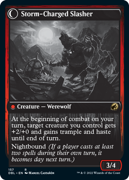 Reckless Stormseeker // Storm-Charged Slasher [Innistrad: Double Feature] 