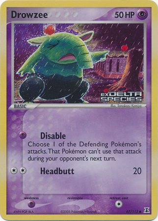 Drowzee (67/113) (Stamped) [EX: Delta Species] 