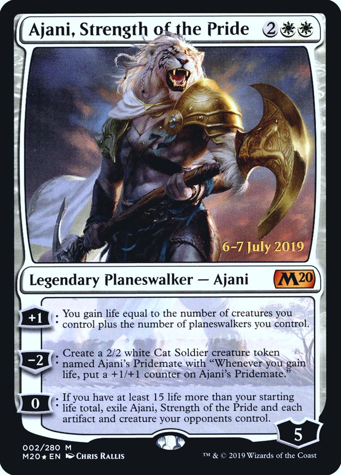 Ajani, Strength of the Pride [Core Set 2020 Prerelease Promos] 