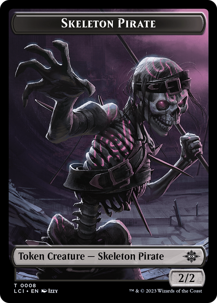 Gnome // Skeleton Pirate Double-Sided Token [The Lost Caverns of Ixalan Tokens] 