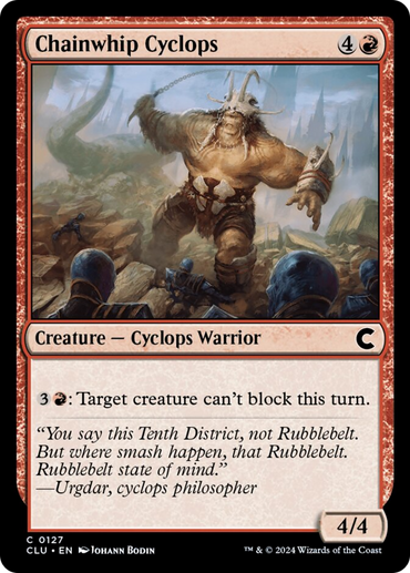 Chainwhip Cyclops [Ravnica: Clue Edition] 