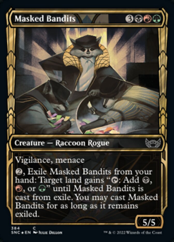 Masked Bandits (Showcase Golden Age Gilded Foil) [Streets of New Capenna] 
