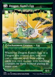 The Dragon-Kami Reborn // Dragon-Kami's Egg (Showcase Soft Glow) [Kamigawa: Neon Dynasty] 