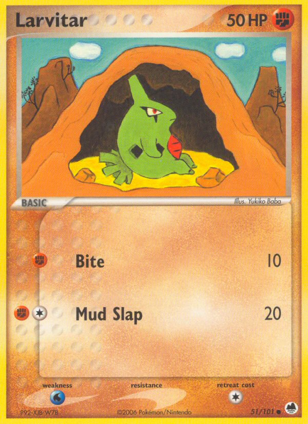 Larvitar (51/101) [EX: Dragon Frontiers] 