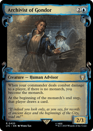 Archivist of Gondor [The Lord of the Rings: Tales of Middle-Earth Commander Showcase Scrolls] 
